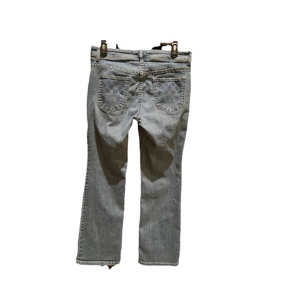 Chico’s Jeans Women’s 0.5P Straight Leg Mid Rise Diamond Blue Denim Petite - Picture 6 of 9